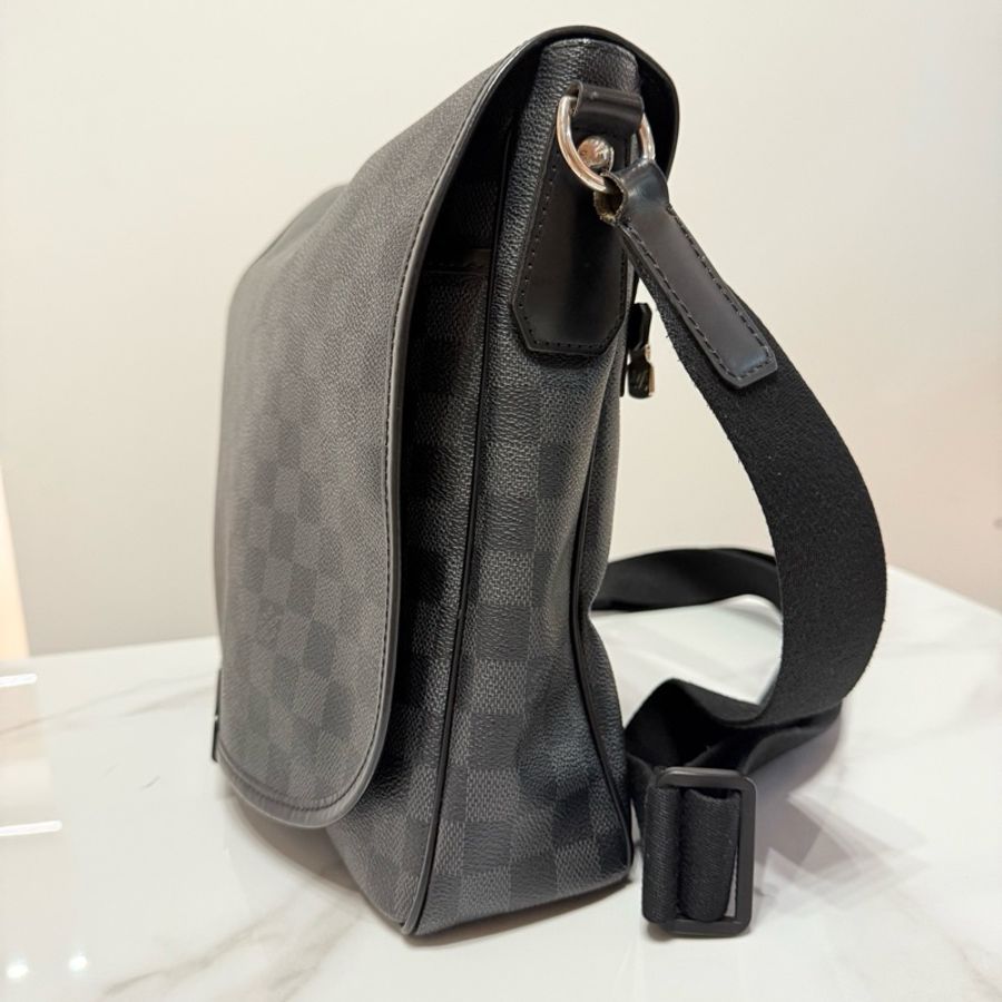 Louis Vuitton 路易威登男士單肩包斜挎包 棋盤格 皮革-2