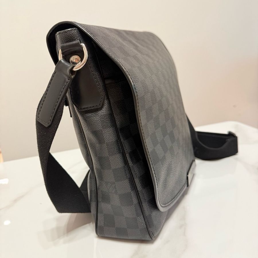 Louis Vuitton 路易威登男士單肩包斜挎包 棋盤格 皮革-3