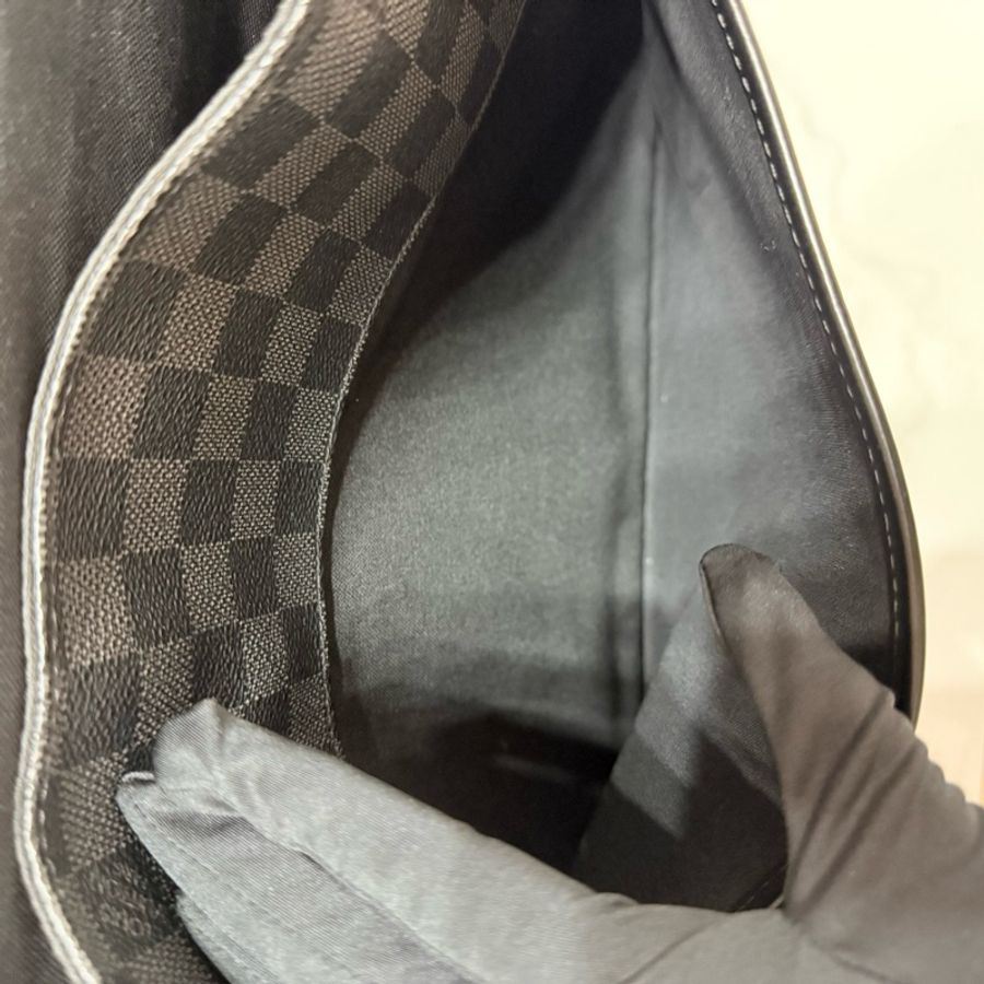 Louis Vuitton 路易威登男士單肩包斜挎包 棋盤格 皮革-4