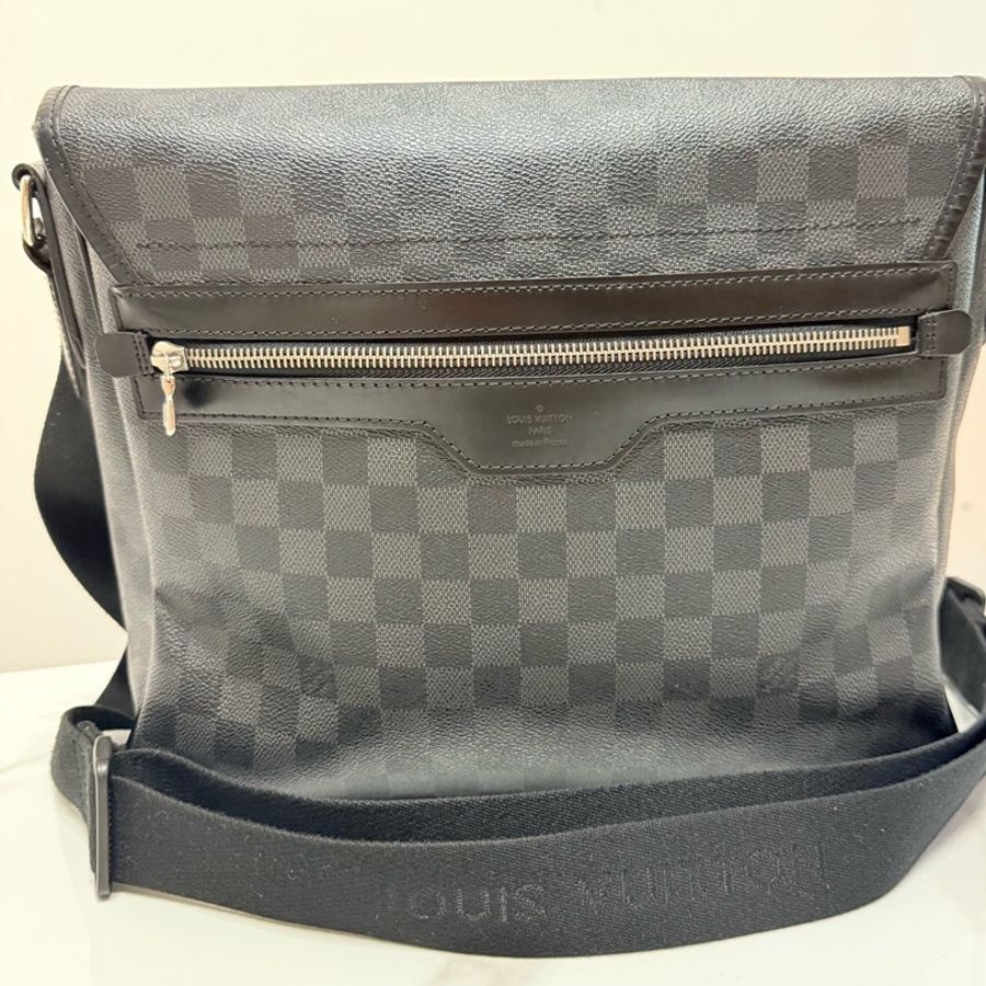 Louis Vuitton 路易威登男士單肩包斜挎包 棋盤格 皮革-7