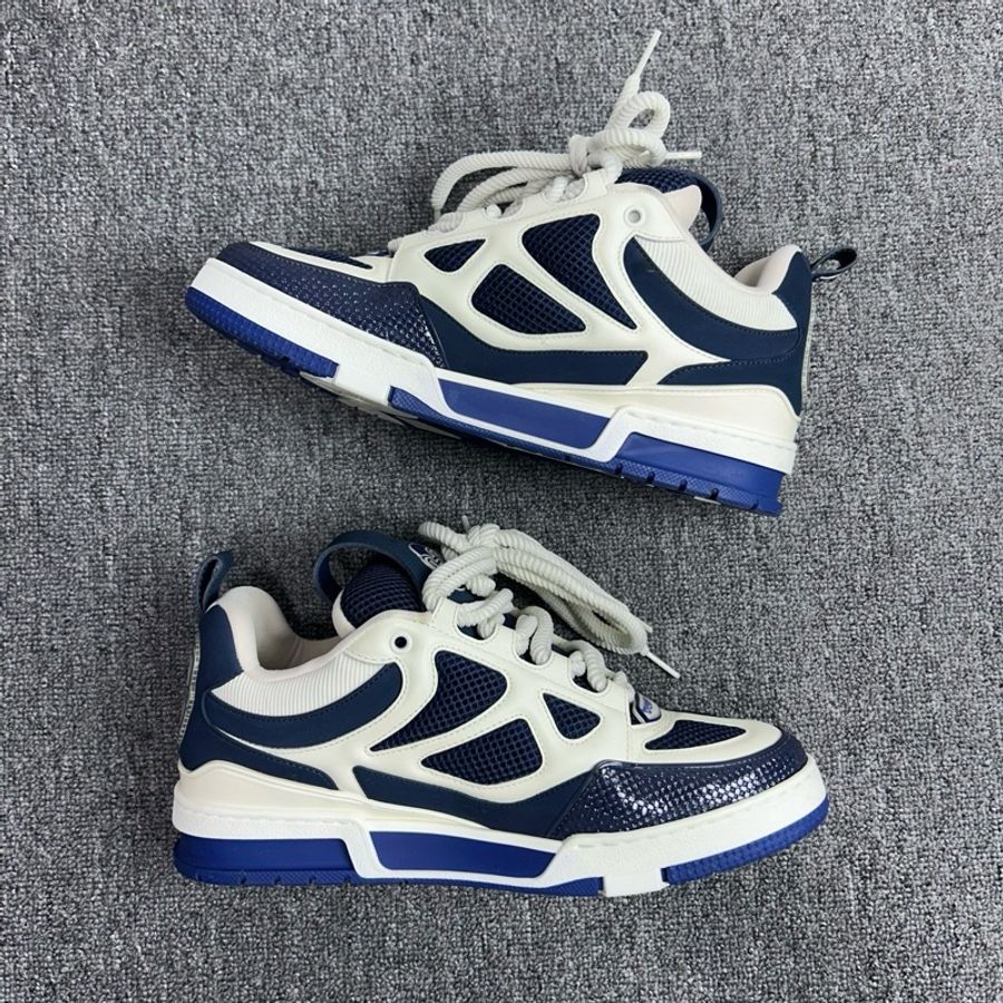 路易威登/Louis Vuitton Lv Skate 休閒板鞋 白藍色/97新/42碼 8碼-2