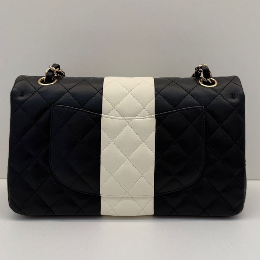 CHANEL/香奈兒22c熊貓拼色CF大mini單肩斜挎包-7