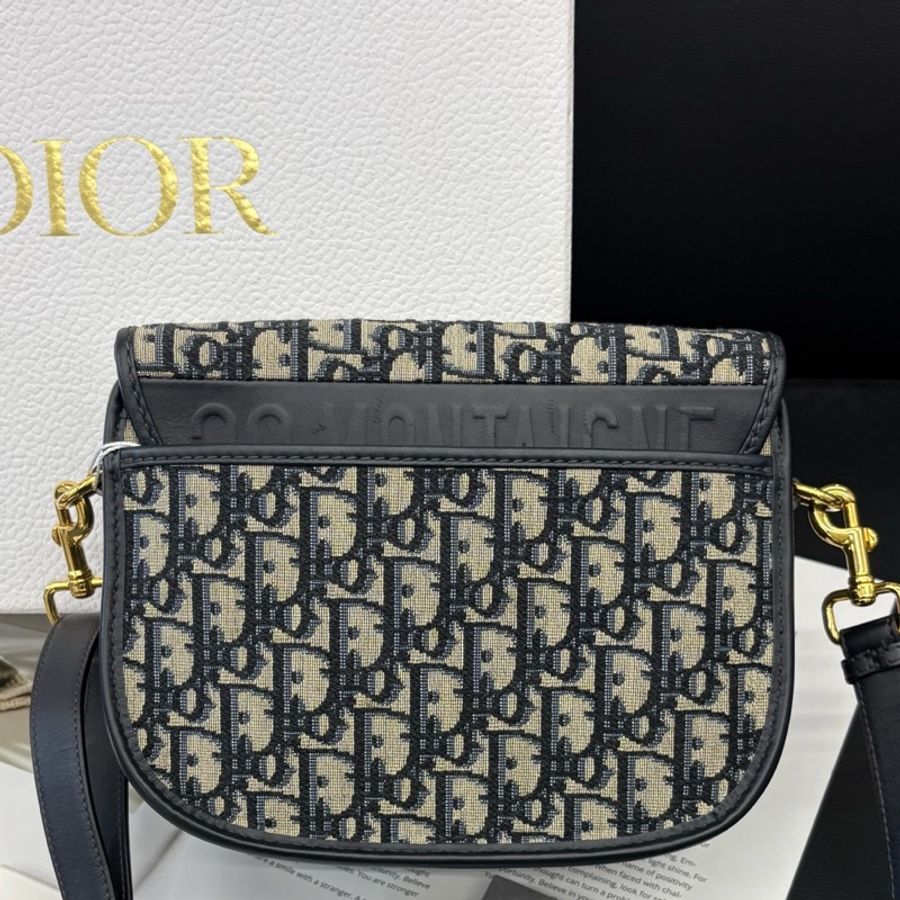 Dior 迪奥 藍花中號BOBBY馬鞍斜挎-3