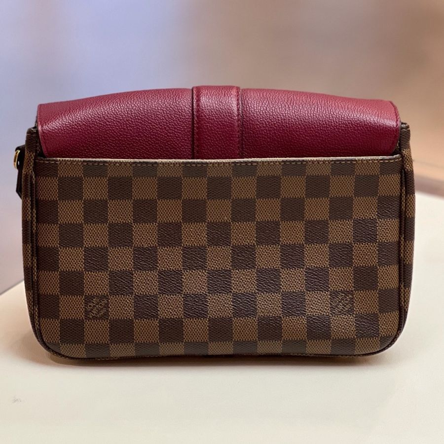 LV/路易威登 Clepton系列老花拼色棋盘棕邮差包-3