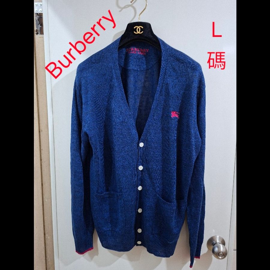 只試穿1次/L碼/Burberry Black Label /時尚開襟外套-0