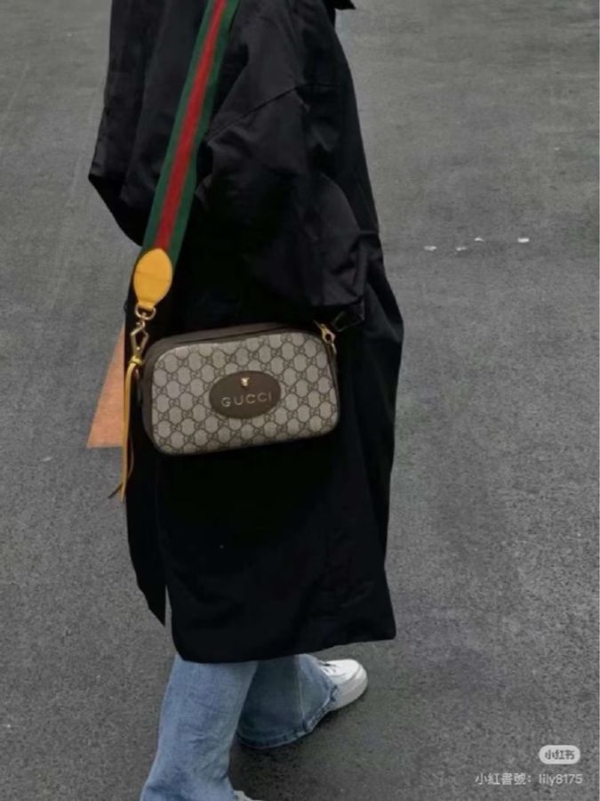 Gucci Neo 虎頭 PVC 帆布 相機包 郵差包 斜背包 肩背包 側背包-1