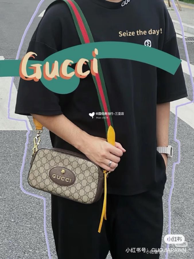 Gucci Neo 虎頭 PVC 帆布 相機包 郵差包 斜背包 肩背包 側背包-3