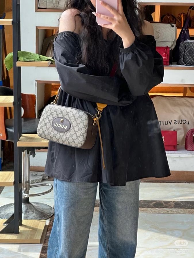 Gucci Neo 虎頭 PVC 帆布 相機包 郵差包 斜背包 肩背包 側背包-4