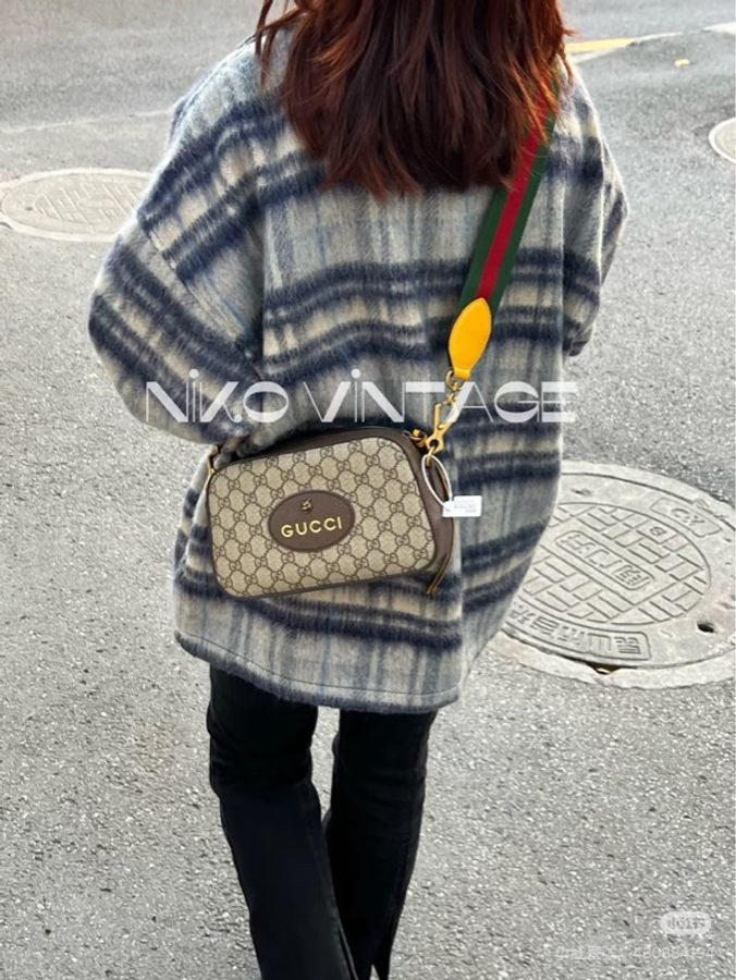 Gucci Neo 虎頭 PVC 帆布 相機包 郵差包 斜背包 肩背包 側背包-5