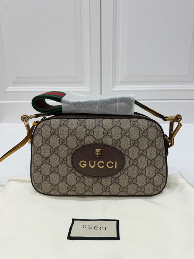 Gucci Neo 虎頭 PVC 帆布 相機包 郵差包 斜背包 肩背包 側背包-6