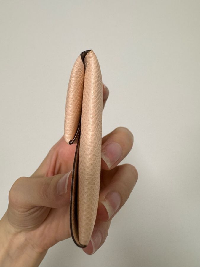 自用超值 Hermès Bastia 零錢包|淡粉色 Epsom 皮革|二手附盒-6