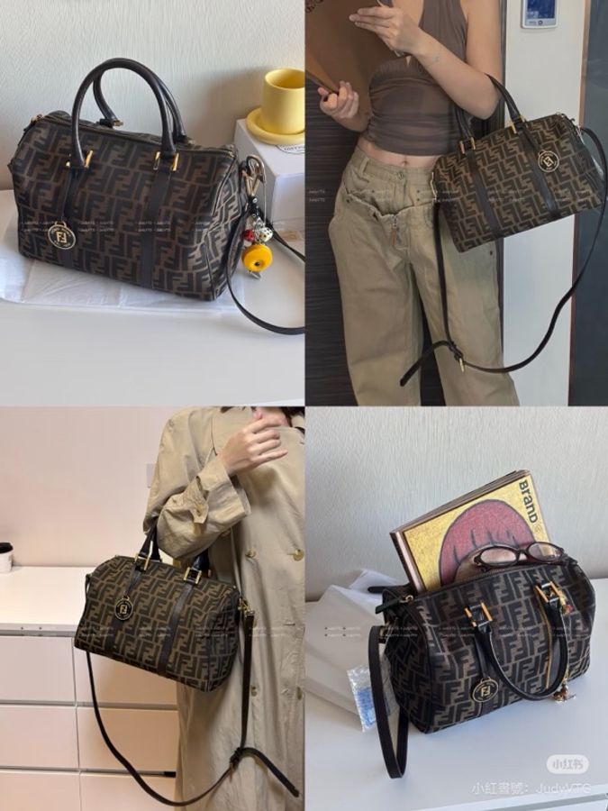 FENDI 老花 波士頓包 手提包 斜背包 肩背包 側背包-3