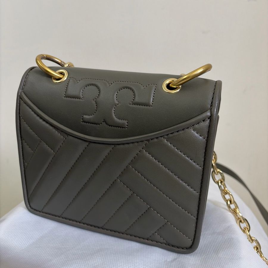 Tory Burch Kira mini 橄欖綠色斜肩包-7
