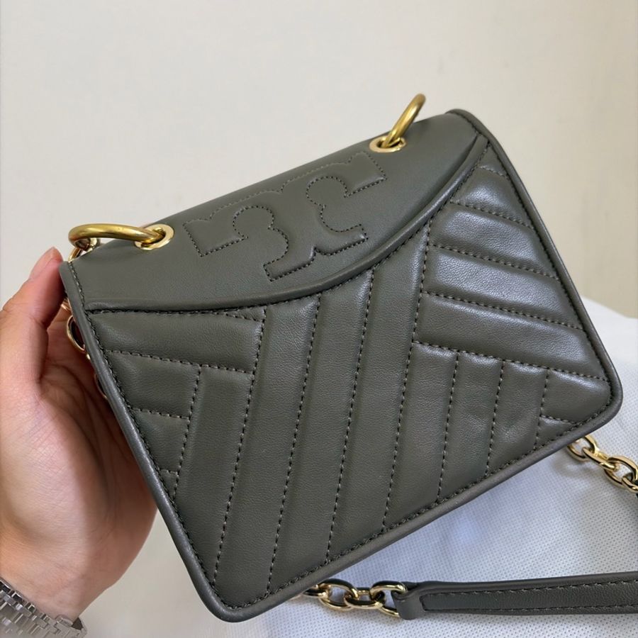 Tory Burch Kira mini 橄欖綠色斜肩包-8
