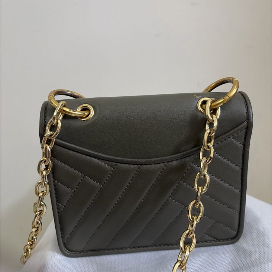 Tory Burch Kira mini 橄欖綠色斜肩包-9