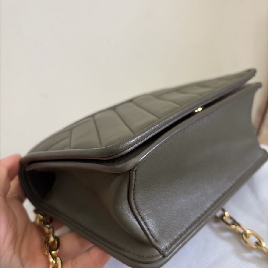 Tory Burch Kira mini 橄欖綠色斜肩包-14