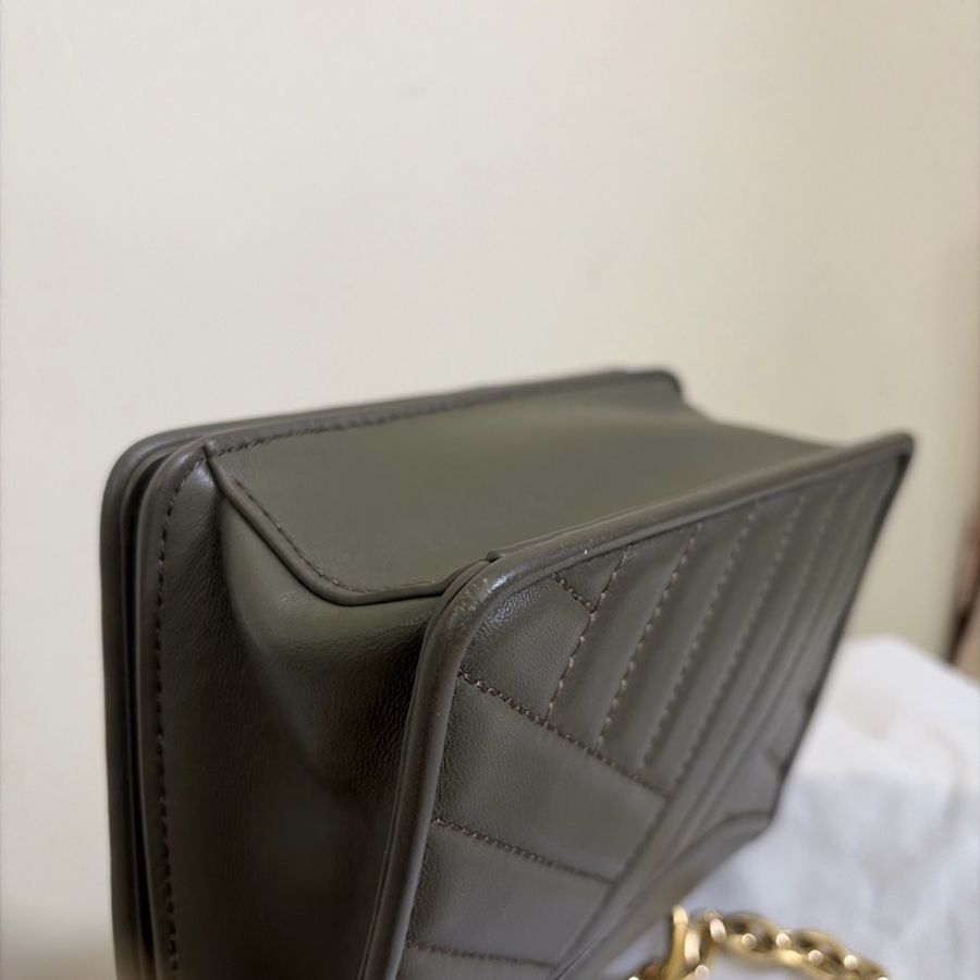 Tory Burch Kira mini 橄欖綠色斜肩包-15