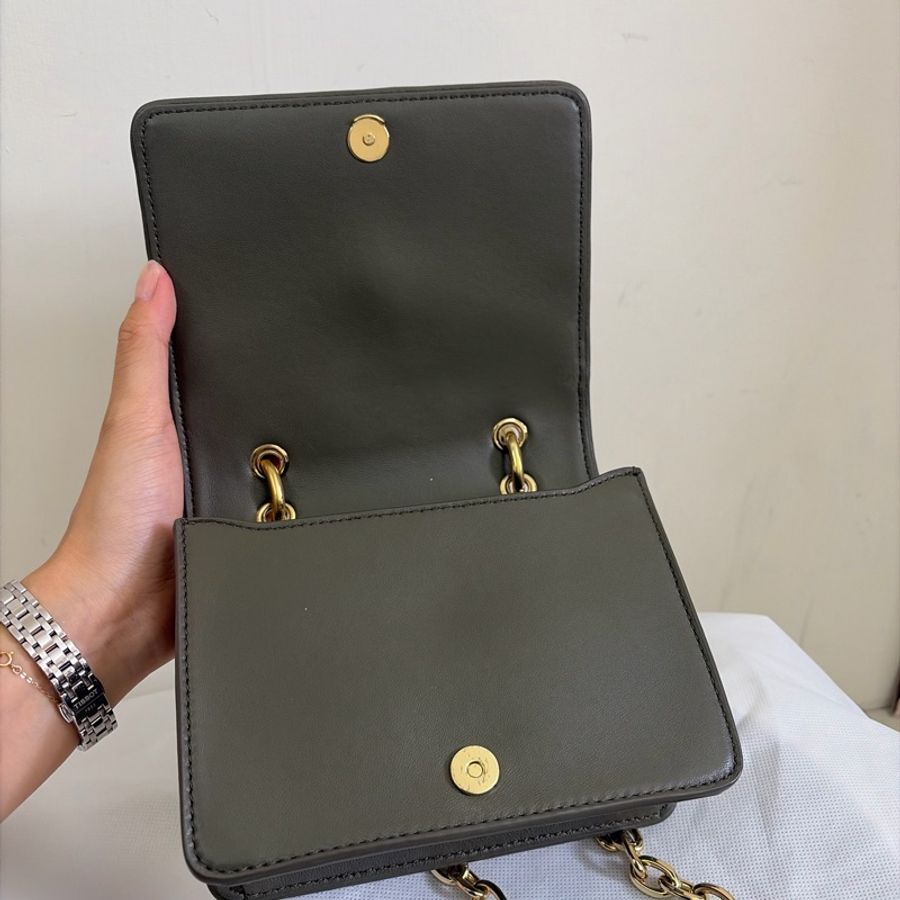 Tory Burch Kira mini 橄欖綠色斜肩包-16