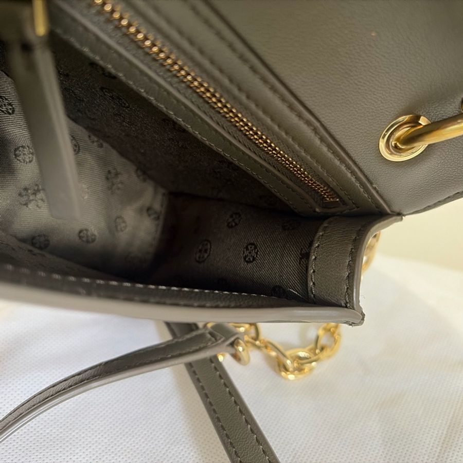 Tory Burch Kira mini 橄欖綠色斜肩包-20