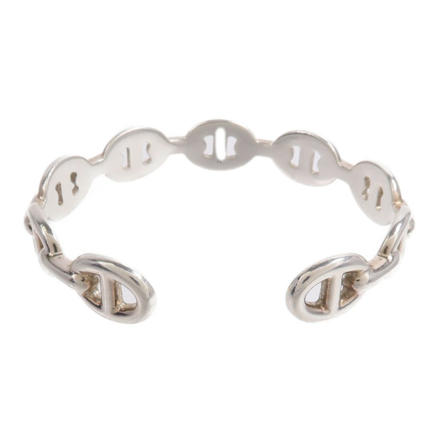 HERMES 925純銀Chaine D'Ancre Enchainee Bangle手鐲-2