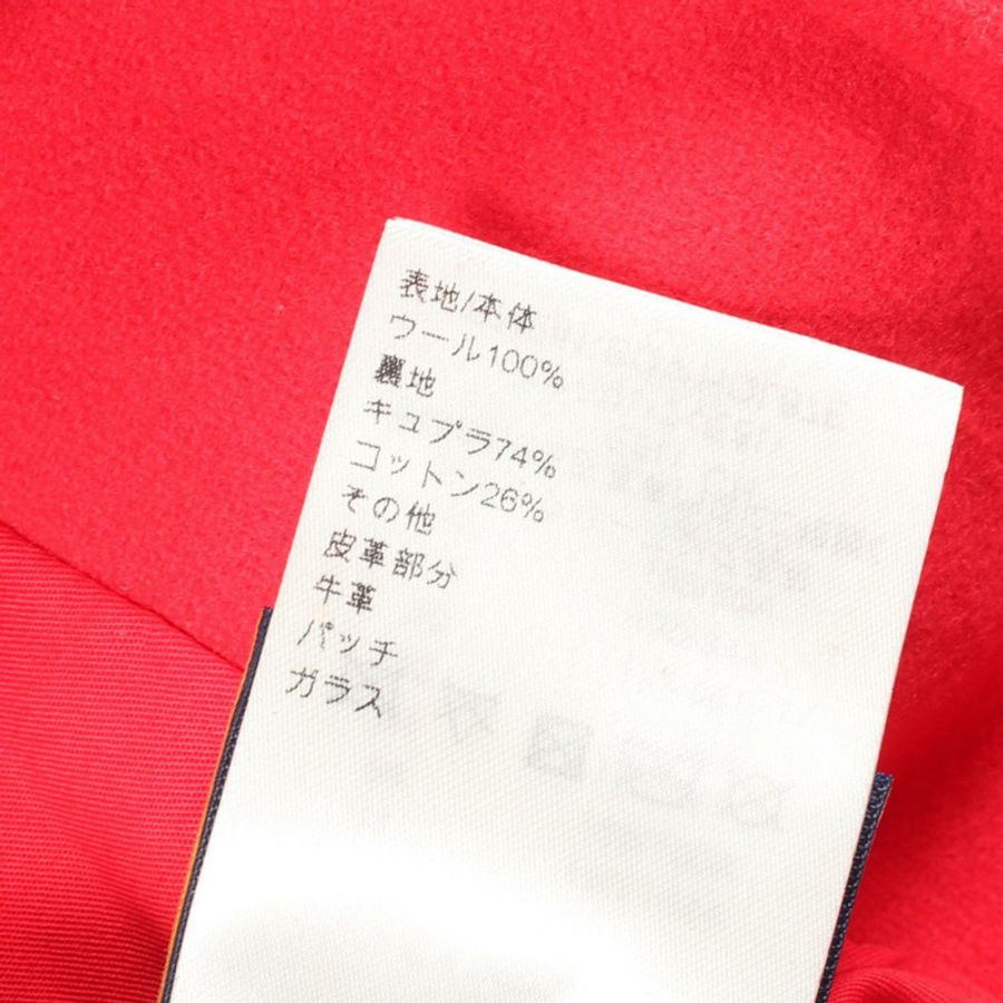 路易威登混紡皮革棒球夾克 其他夾克 RM241 BQV HQL87E 羊毛 紅白紅 二手 男士-4