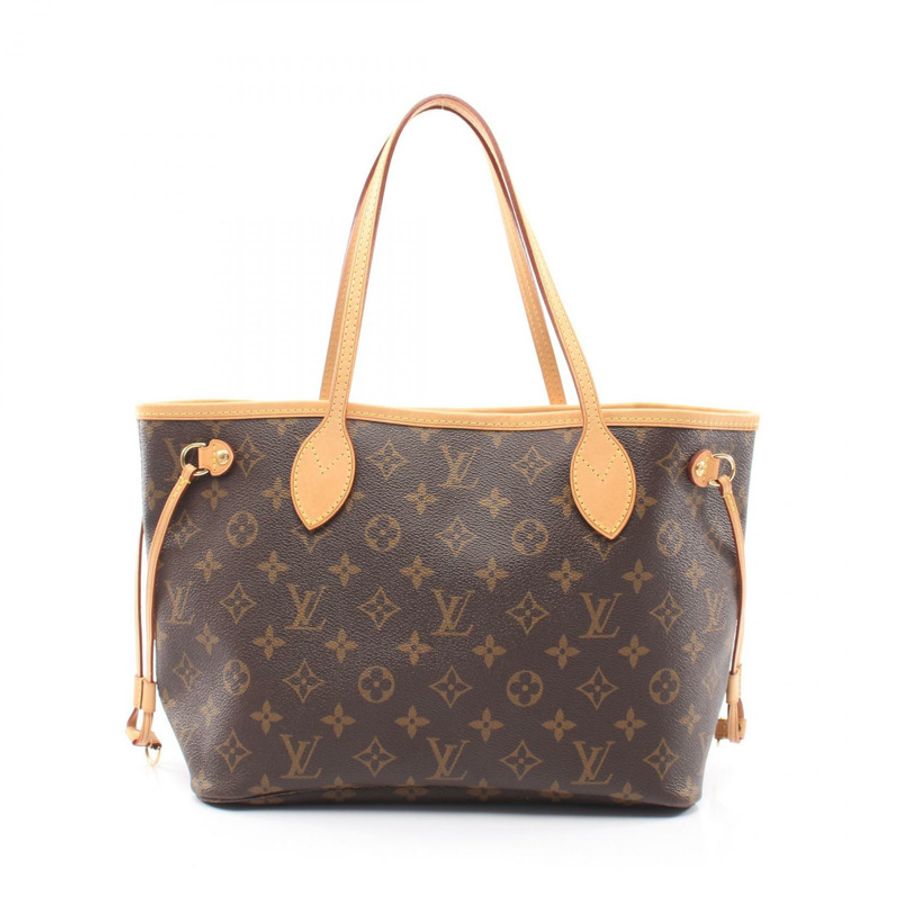 路易威登 Neverfull PM 手提包 M40155 Monogram 帆布皮革棕色二手-0