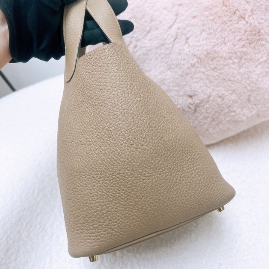 Hermes picotin 18 菜籃子 風衣灰金釦 B-3