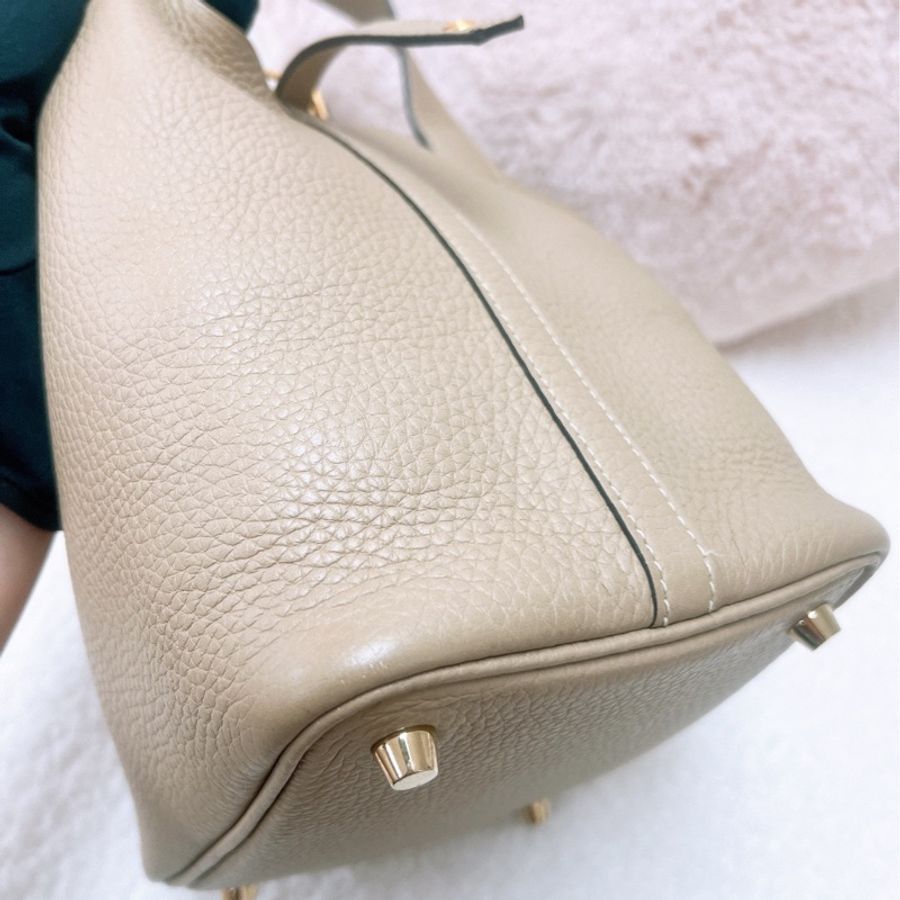 Hermes picotin 18 菜籃子 風衣灰金釦 B-5