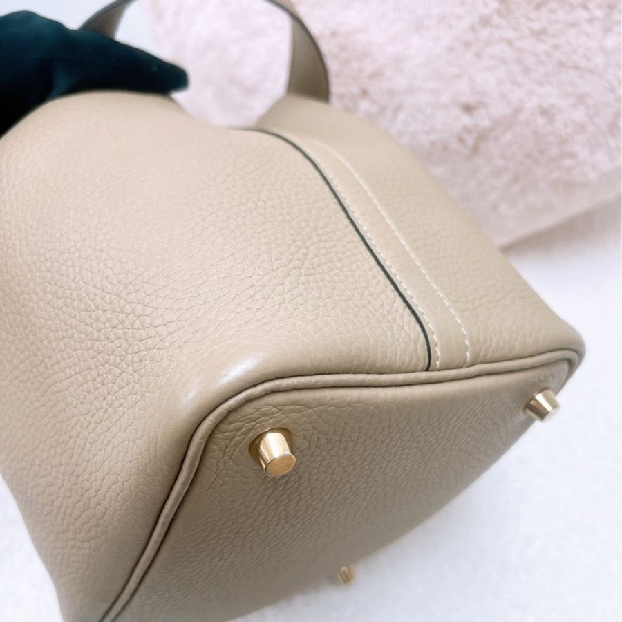 Hermes picotin 18 菜籃子 風衣灰金釦 B-7