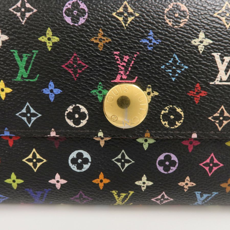 LOUIS VUITTON Monogram Multicolore Portefeuille Sarah Wallet長錢包-6
