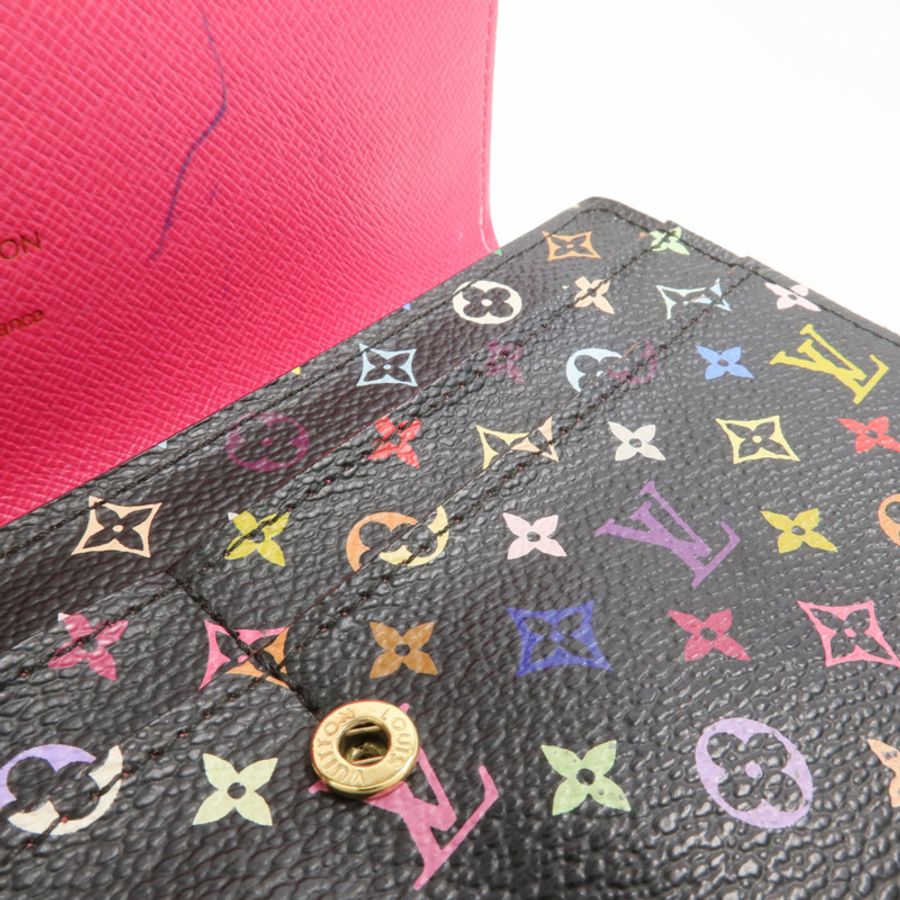 LOUIS VUITTON Monogram Multicolore Portefeuille Sarah Wallet長錢包-16