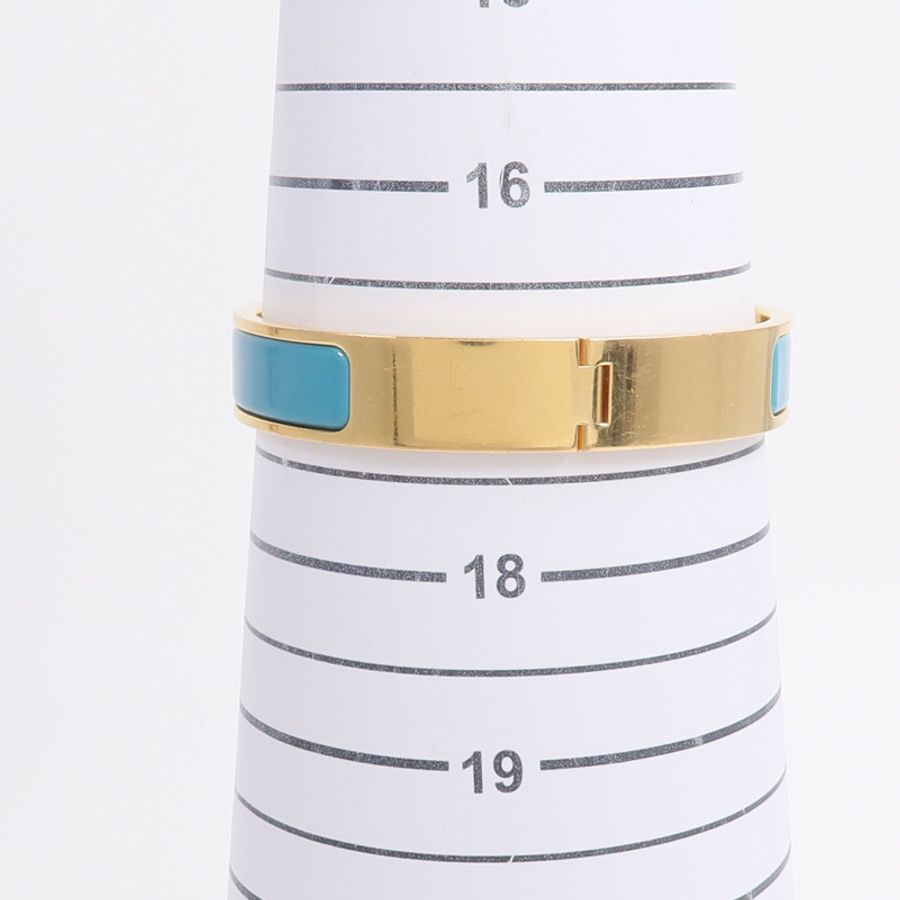 HERMES 金屬Clic-H手鐲Bleu Canard-13