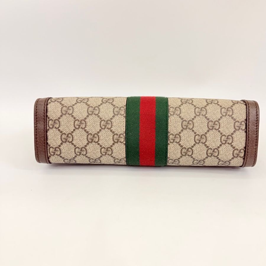 Gucci PVC咖牛皮Ohpidia 磁吸斜背/孫芸芸包-7
