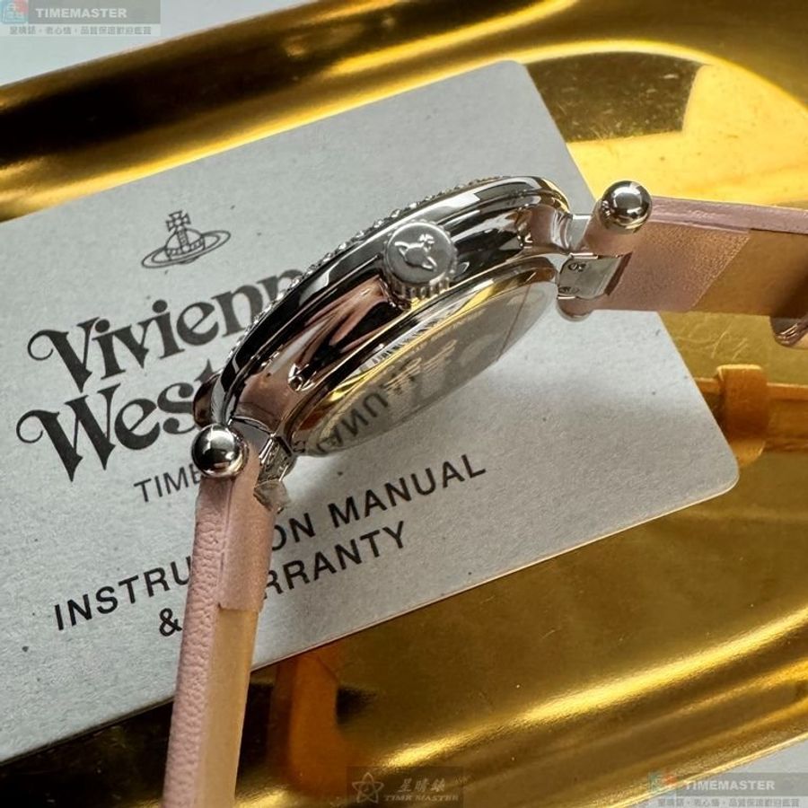 Vivienne Westwood手錶,編號VW30324,32mm銀錶殼,粉紅錶帶款-7