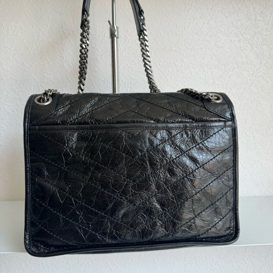 YSL黑色黑logo niki mm-4