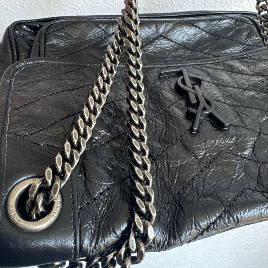 YSL黑色黑logo niki mm-47
