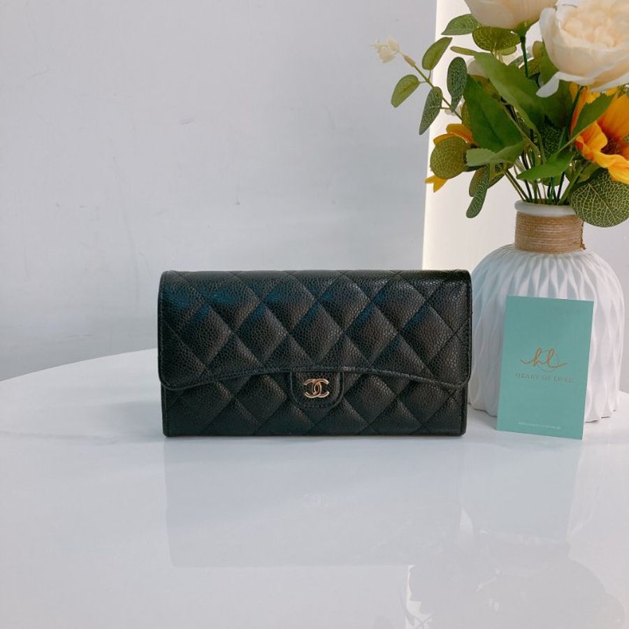 MS0740 Chanel 香奈兒經典長夾 Classic Long Wallet Caviar Black-0