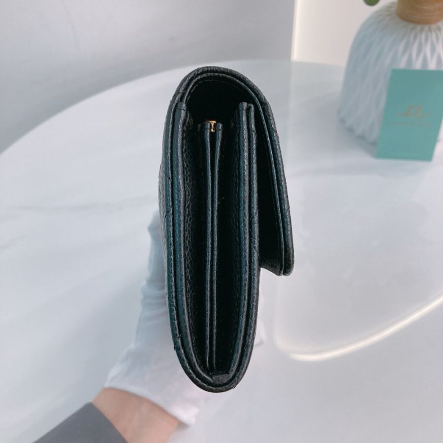 MS0740 Chanel 香奈兒經典長夾 Classic Long Wallet Caviar Black-3