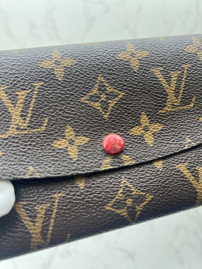香緹國際精品 LV 翻蓋長夾 紅鈕扣 1065-2