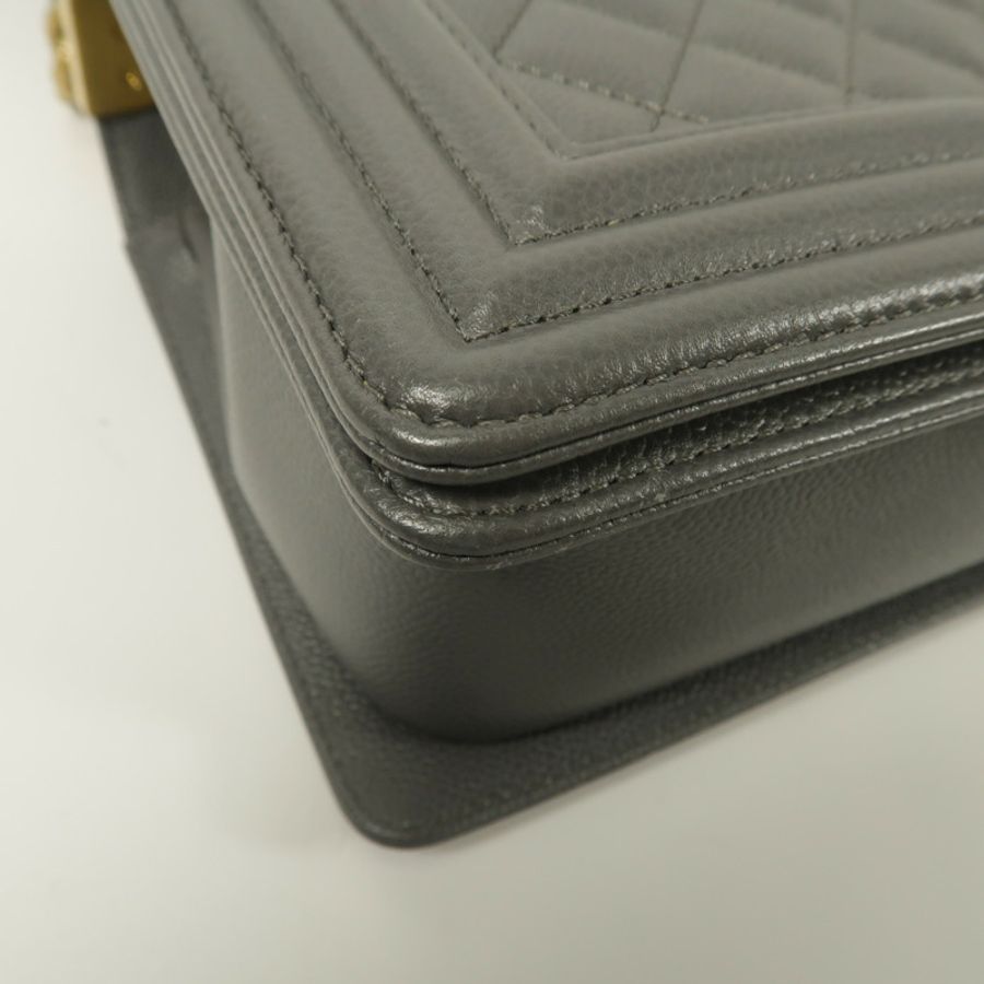 CHANEL 牛皮皮革Boy 25鏈帶肩背袋-4