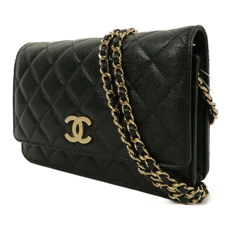 CHANEL 牛皮皮革WOC Wallet On Chain鏈帶肩背袋-2