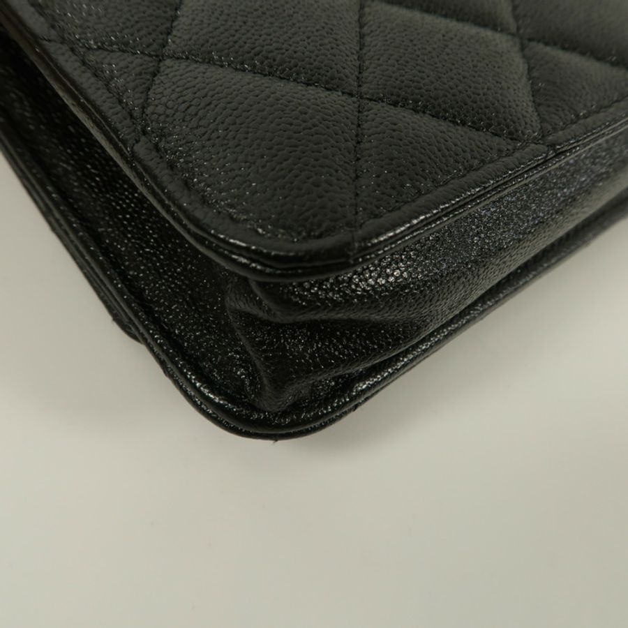 CHANEL 牛皮皮革WOC Wallet On Chain鏈帶肩背袋-6
