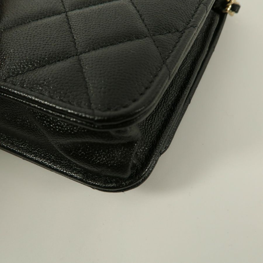CHANEL 牛皮皮革WOC Wallet On Chain鏈帶肩背袋-7