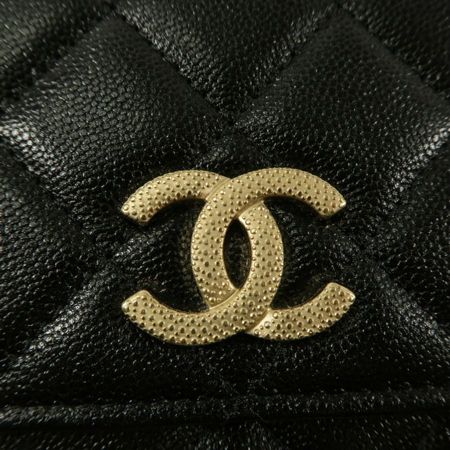 CHANEL 牛皮皮革WOC Wallet On Chain鏈帶肩背袋-9