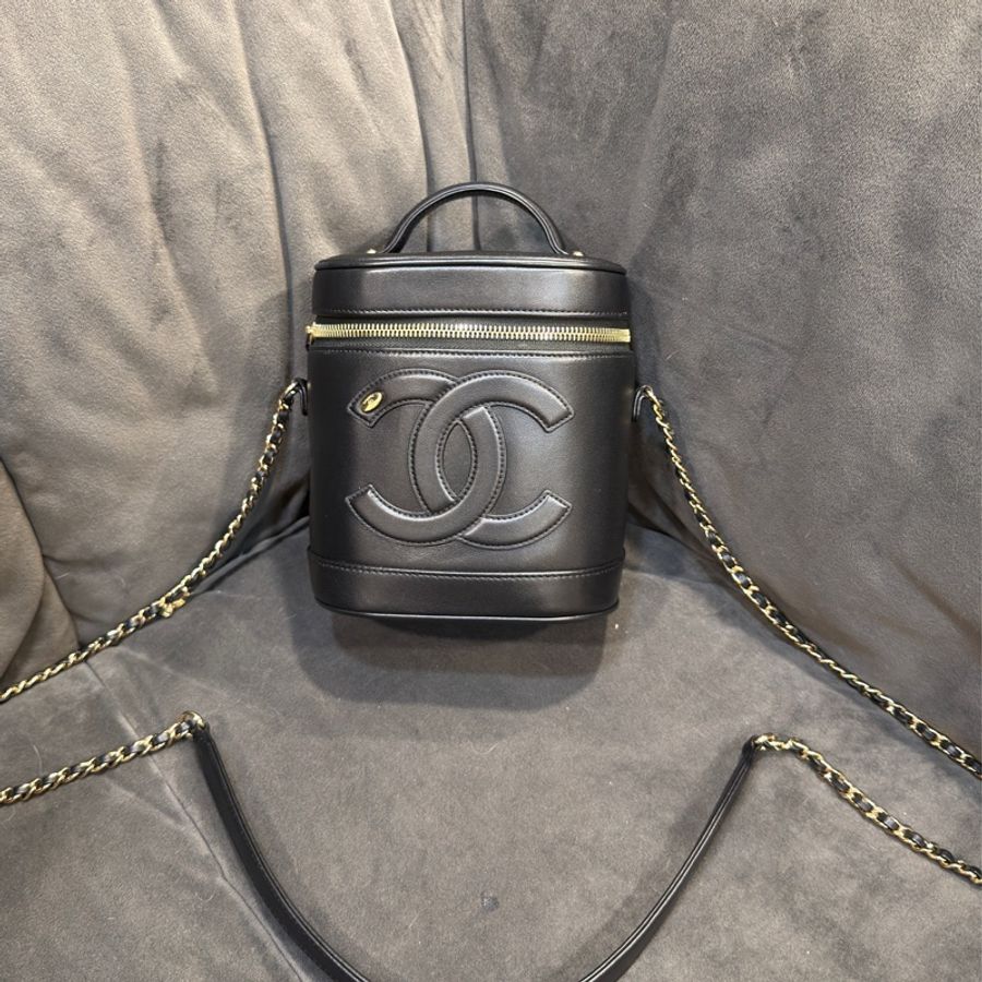 #全網最低💰 #全配🈶購證 香奈兒黑金復古Vanity case化妝盒斜挎包-8