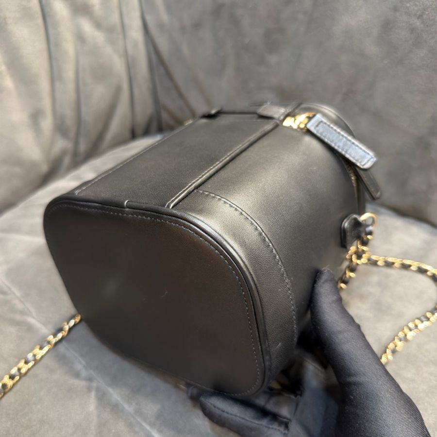 #全網最低💰 #全配🈶購證 香奈兒黑金復古Vanity case化妝盒斜挎包-16