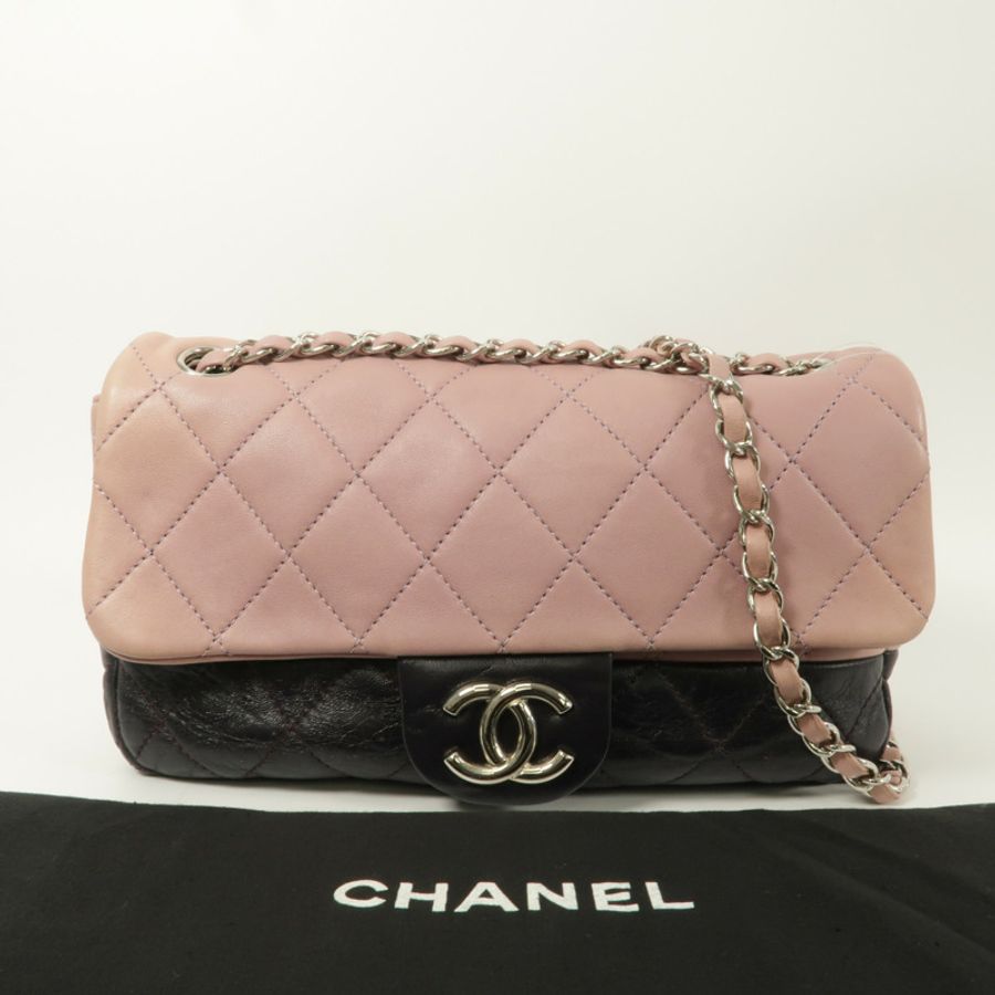 CHANEL 羊皮皮革Chain Shoulder鏈帶肩背袋-13