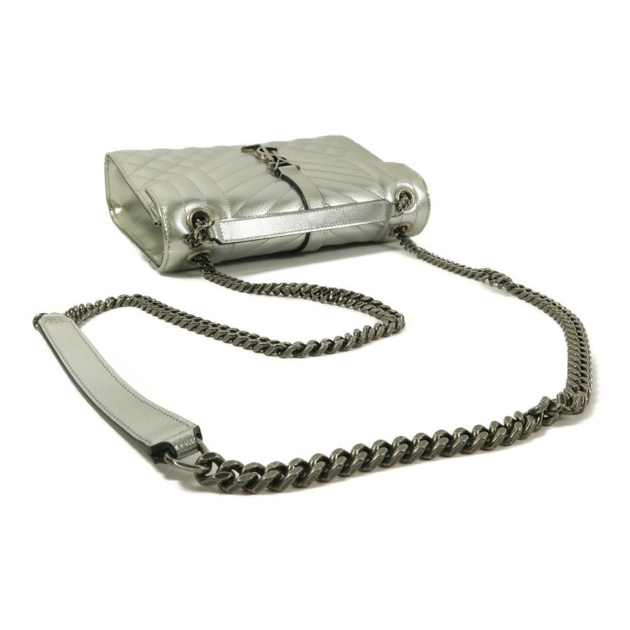 SAINT LAURENT 牛皮皮革Envelope Chain Bag Medium鏈帶肩背袋-8