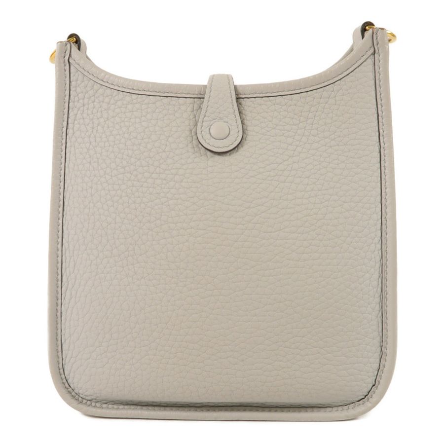 HERMES Clemence皮革Evelyne TPM肩背袋Gris Pantin-1