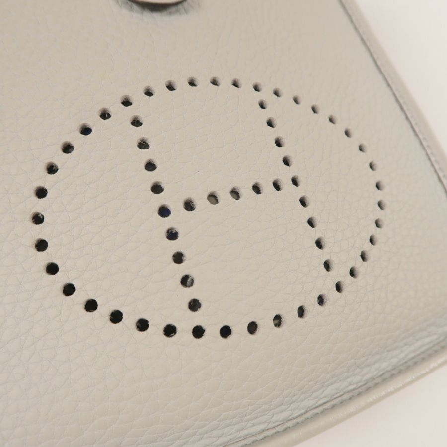 HERMES Clemence皮革Evelyne TPM肩背袋Gris Pantin-5